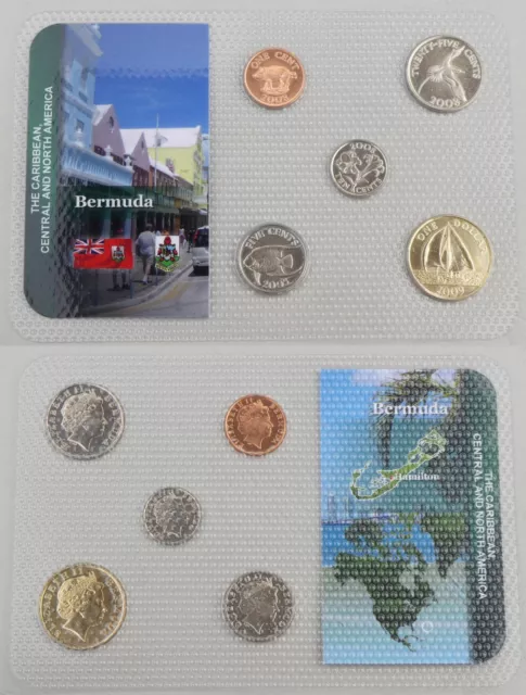 Bermuda KMS Kursmünzensatz 2005-2009 im Blister unz.