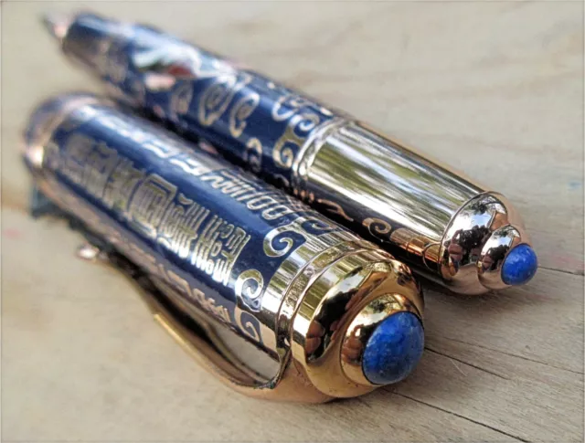 New Oversized Duke Beijing Opera Rhythm Cloisonné Fountain Pen - MEDIUM 14k Nib