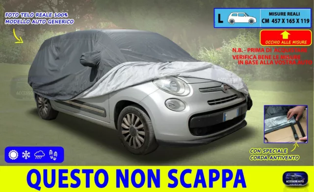 Copriauto impermeabile per 500L dal 2014> Telo auto Felpato PVC Taglia L + BORSA