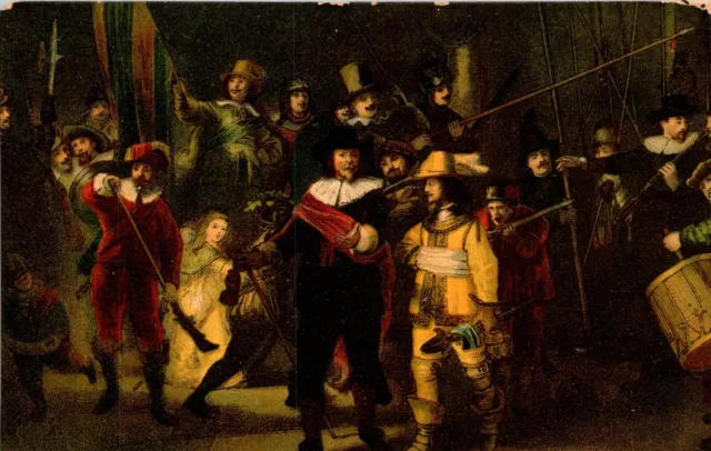 Postal de bellas artes Rembrandt Van Rijn The Night Watch De Nachtwacht estampado