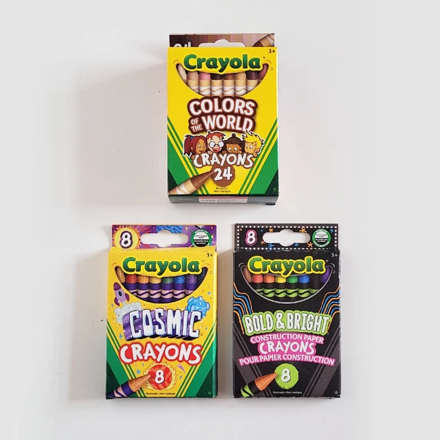 CRAYOLA CRAYONS COLORS of the World, Cosmic and Bold and Bright Lot 14