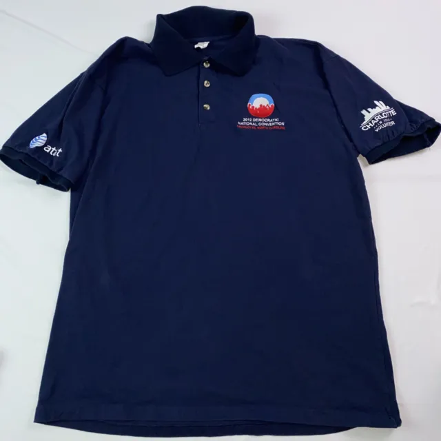2012 Democratic National Convention DNC Charlotte, NC Navy Polo Shirt XL