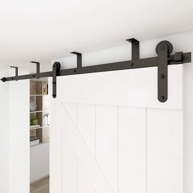 4-20FT Ceiling Mount Bracket Sliding Barn Door Hardware Track Kit Single/Double