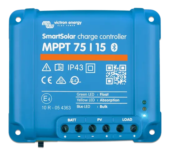 Victron 12/24V 15A SmartSolar MPPT 75/15 Bluetooth Solar Charge Controller SCC07
