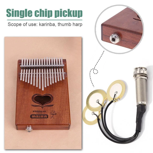 Trasduttore pickup pickup musicale percussioni Kalimba 3 in 1 pianoforte da pollice pickup