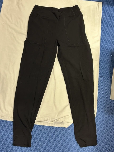 Athleta Girl Powervita Jogger Black Leggings Size XL 14 VGUC