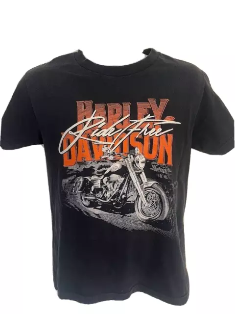 Ride Free HARLEY DAVIDSON MOTORCYCLES T SHIRT *VINTAGE 90s* (KIDS LARGE)