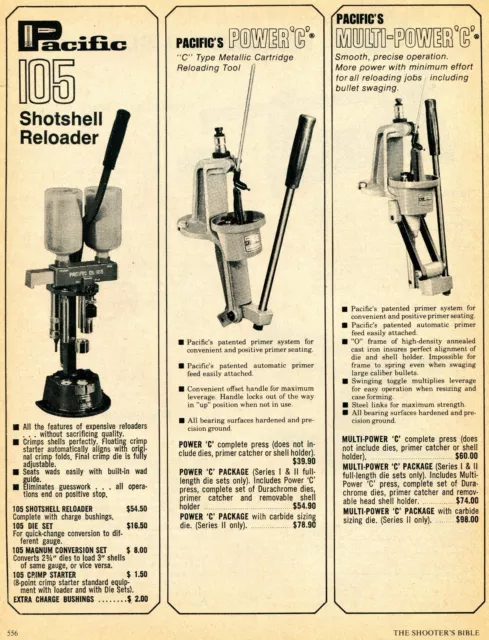 1977 Print Ad of Pacific Shotshell Reloader Model 105, Power C & Multi-Power C