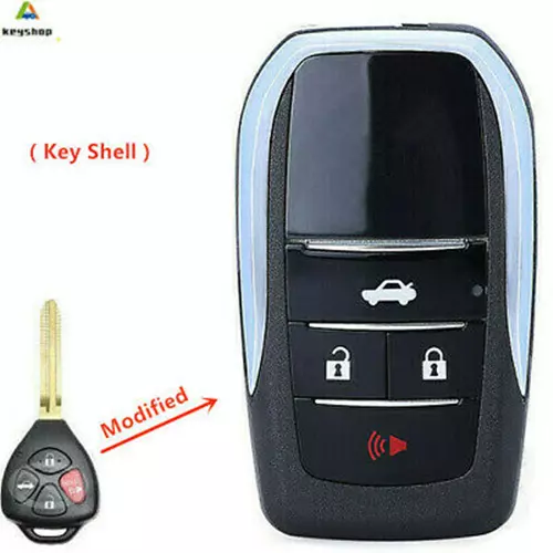 Modified Flip Remote Key Shell Case Fob 4 Button for Toyota RAV4 Camry for Scion