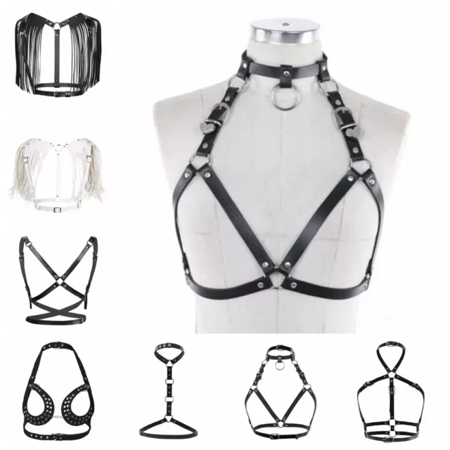 Sexy Women Body Chest Harness Waist Belt Strap Costume Gothic Corset Bustier Bra