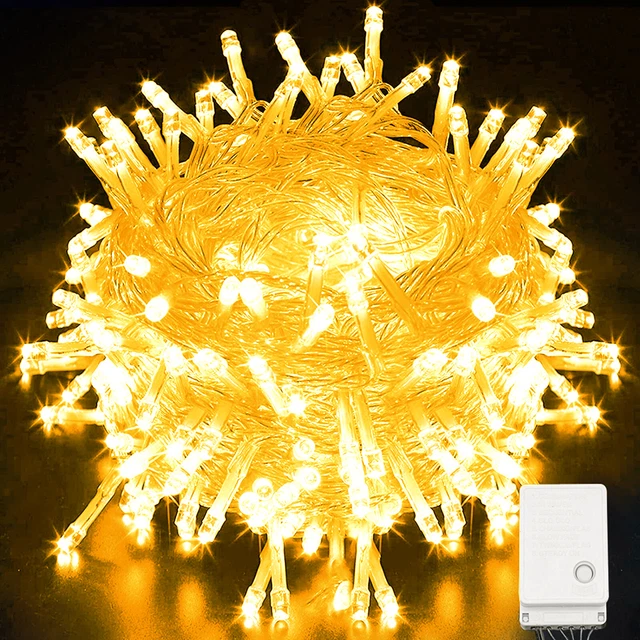 32.8FT 100 LED String Lights Waterproof Copper Wire 8 Modes Plug-in Fairy Lights