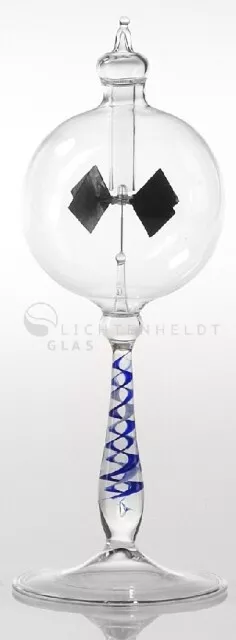 Lichtmühle Solar Radiometer zum Stehen Fuß blau weiß dekorativ hochwertig 6x17cm