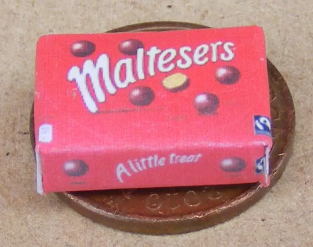 Dolls House Empty Maltesers Packet Tumdee 1:12 Scale Miniature Kitchen Sweets