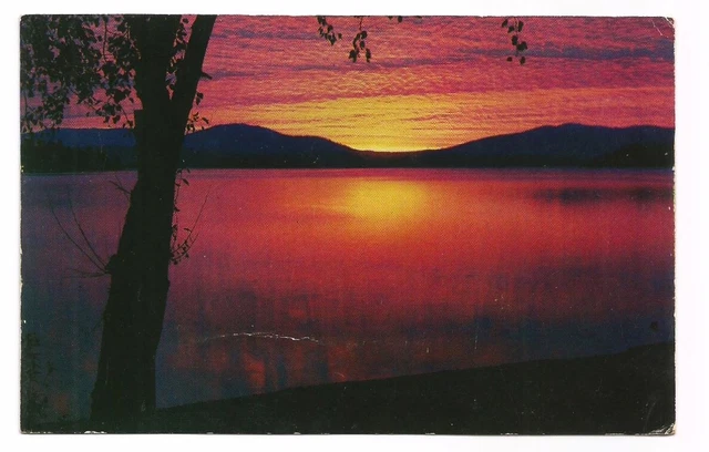 Sunset North Carolina NC Postcard Lake