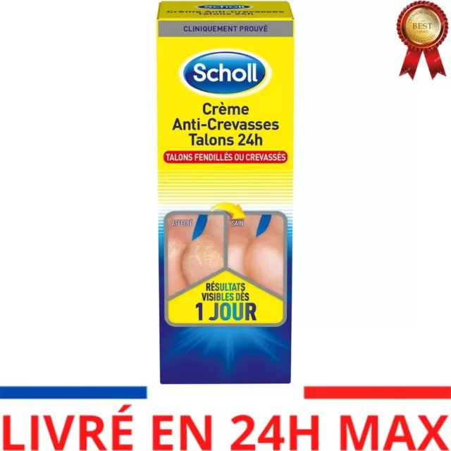 Scholl Crème Pieds Anti-Crevasses Talons fendillés ou crevassés 24h 60ml