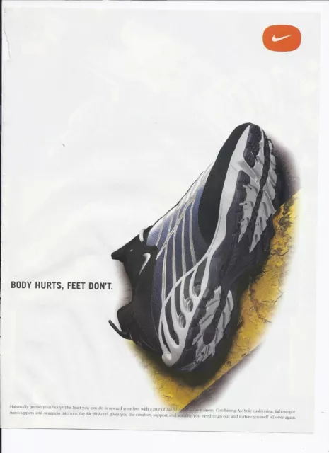 Nike Air 90 Accel Sneaker Print Ad Vintage Clothing Shoes 8.5" x 11"