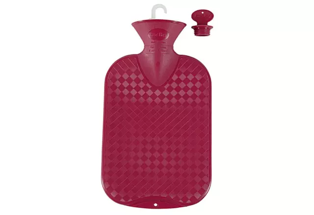 Wärmflasche 2,0 l glatt cranberry Thermoplast Wärme Warme Flasche glatt Beutel