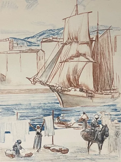 Corse Bastia vieux port et marché par Canniccioni 1935