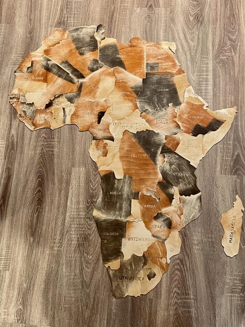 Africa Wooden  Puzzles African Map Decor 1200 X 1000 Large