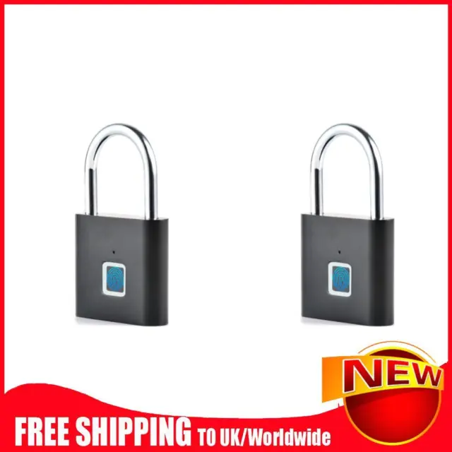O10 Waterproof Smart Fingerprint Door Lock 0.5sec Unlock Padlock (Black)