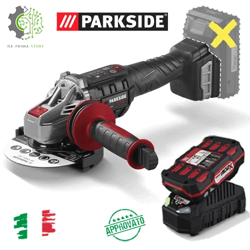 SMERIGLIATRICE ANGOLARE 125MM A BATTERIA PARKSIDE PERFORMANCE PWSAP 20