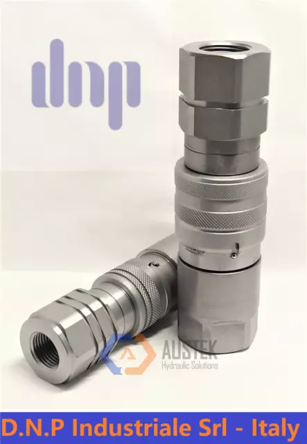 DNP Italy - Flat Face Hydraulic Quick Couplings - ISO 16028 - BSPP-Various Sizes
