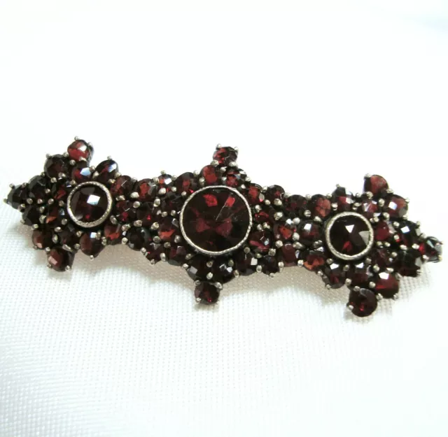 alte Granat Brosche um 1900 Granatbrosche old garnet brooch / AP 691