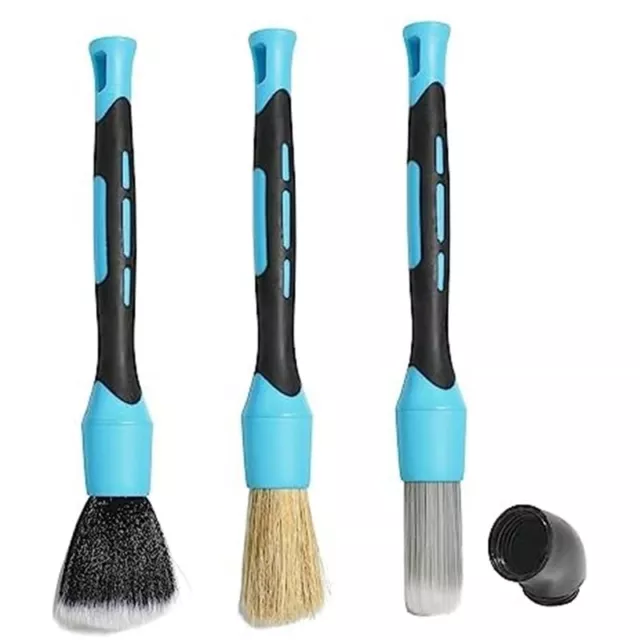 3Pcs Auto Detail Brush Kit, Soft Car Detail Brushes for Cleaning Interior2839