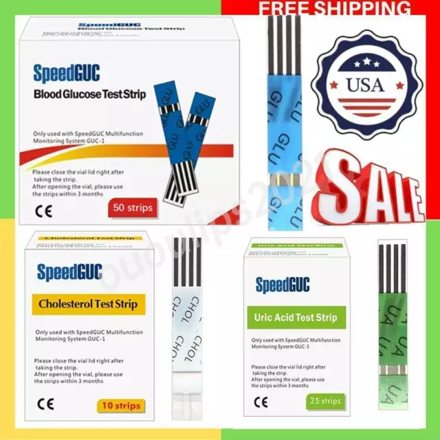 Uric Acid Test Strip Cholesterol Test Strips Blood Glucose Test Strips SpeedGUC