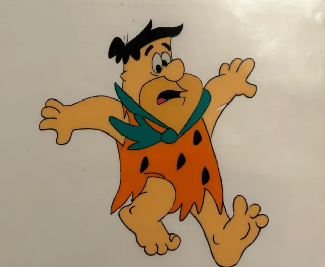 Genuine Hanna-Barbera Fred Flintstone Animation Cel from the 1960's - Super Rare
