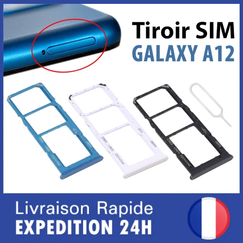 SAMSUNG GALAXY A12 (SMA125F) Tiroir Dual Carte SIM + Micro SD card
