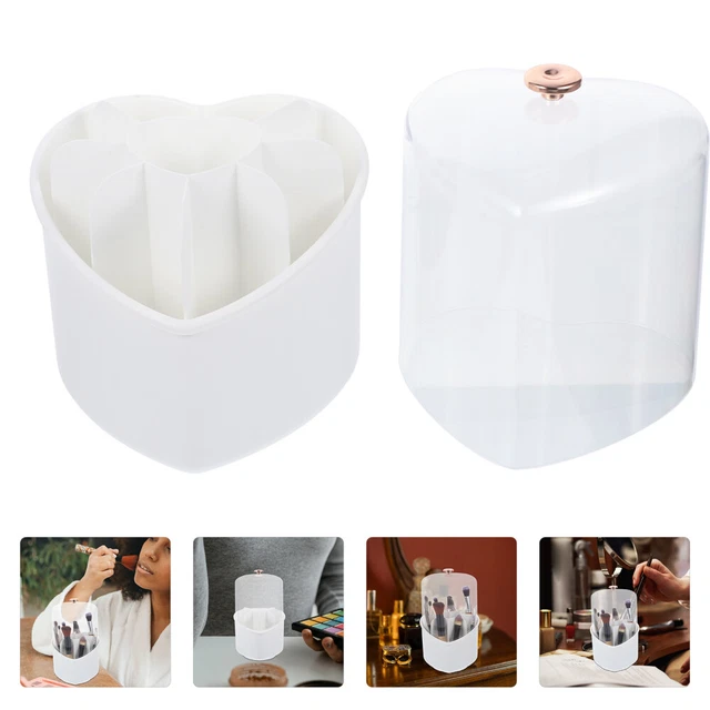 NUOBESTY Lot De 4 Boîtes De Rangement Transparentes Pour Pinceaux - Porte-Pinceaux Avec Couvercle Pour Enfants Et Artistes