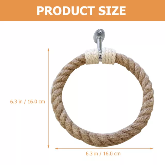 Rustic Style Towel Rings Hand Towel Holder Towel Rack Macrame Decor Bohemia 7