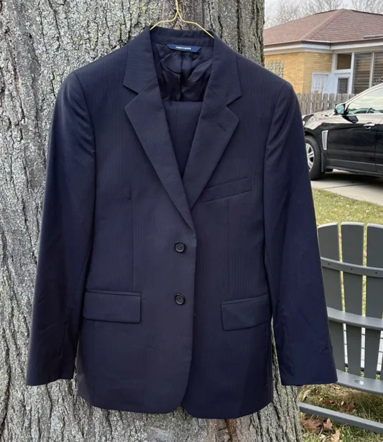 Brooks Brothers Boys Classic Blue Wool Blazer Sport Coat Sz 16