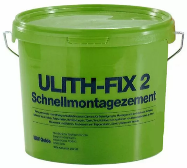 Ulith Fix-2 Schnellzement Eimer 5 kg Blitzzement Montagezement Montagemörtel