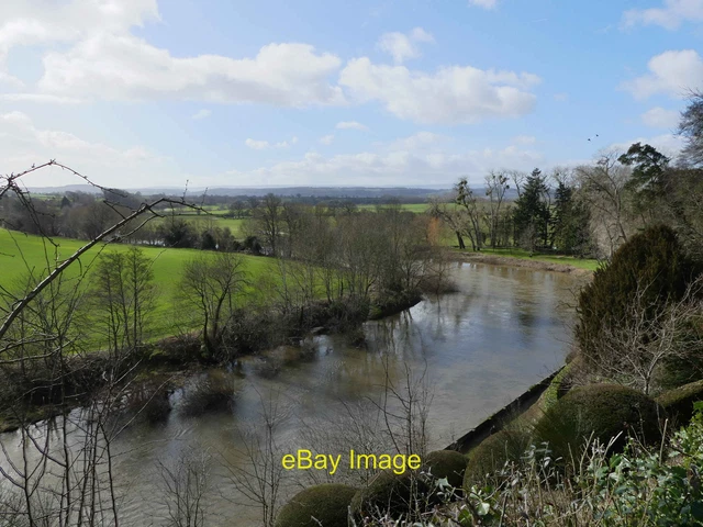 Photo 6x4 Meander in the River Wye, seen from the Weir Garden, west of He c2022