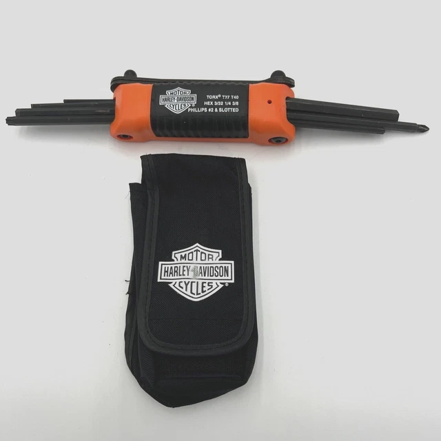 HARLEY DAVIDSON ALL In One Folding Multi Tool Kit Torx T27 T40 Hex 3/32