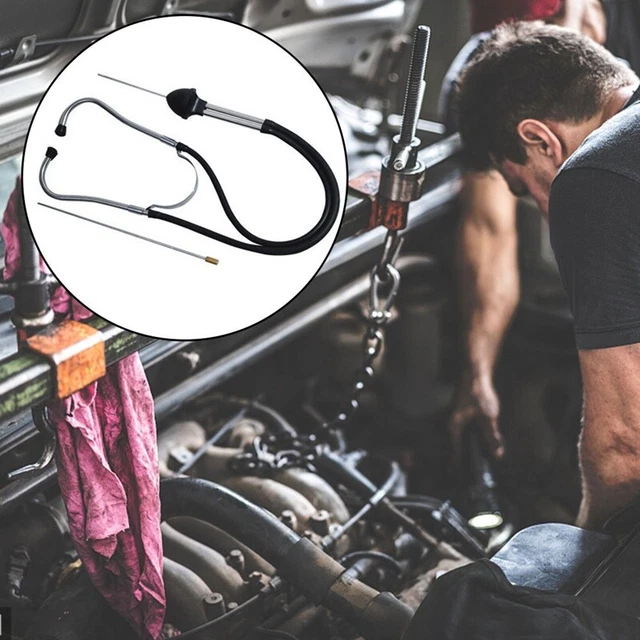 Stetoscopio auto meccanica auto strumenti uditivi in gomma diagnostica blocco motore^,*