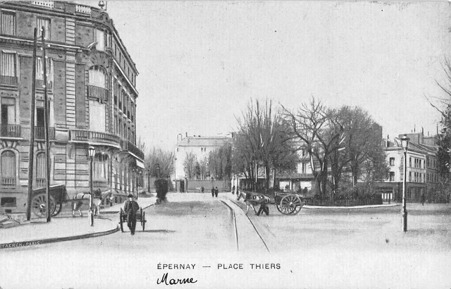 Cpa 51 Epernay Place Thiers