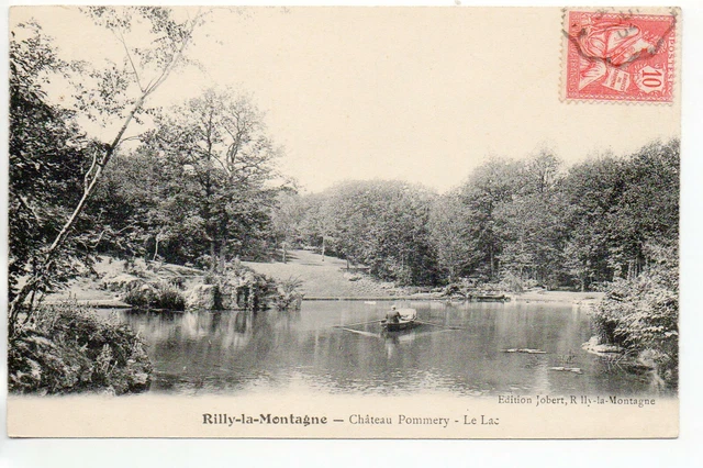 RILLY LA MONTAGNE - Marne - CPA 51 - Ballade en Barque au lac du Chateau Pommery