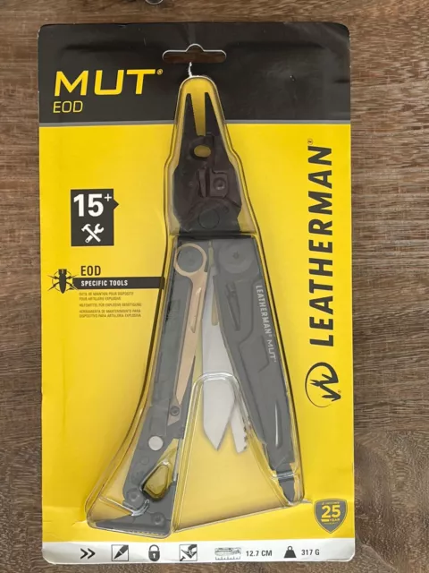 Leatherman MUT EOD Black multi tool. Sealed in retired classic design blister