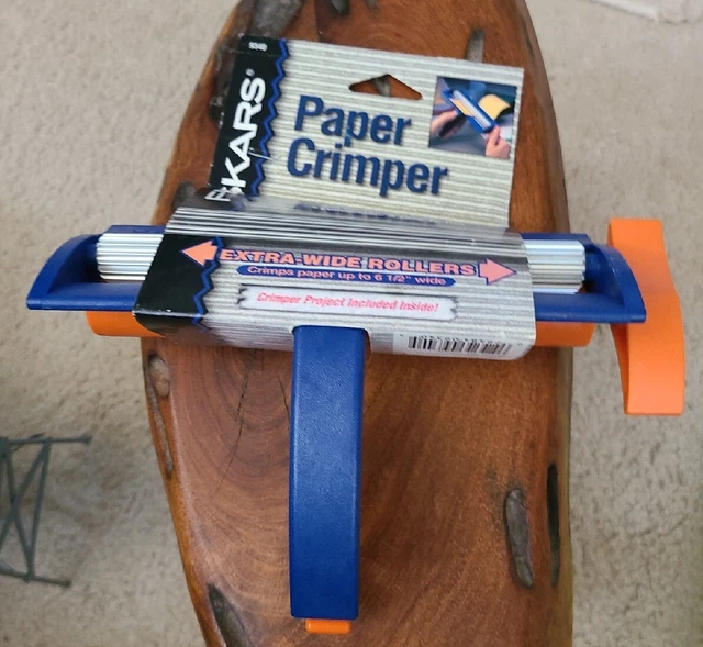 FISKARS ~ Paper Crimper Tool ~  Extra Wide 6.5" Rollers ~ NIP