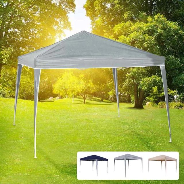 HI Faltbares Partyzelt 3 x 3 m Grau vidaXL