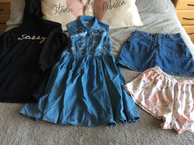 Girls Age 12-13 years Clothes Bundle Denim Dress Skirt