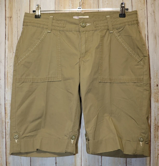 Womens Tan Beige Wrangler Houston 20X Flat Front Shorts Size 9 10 excellent
