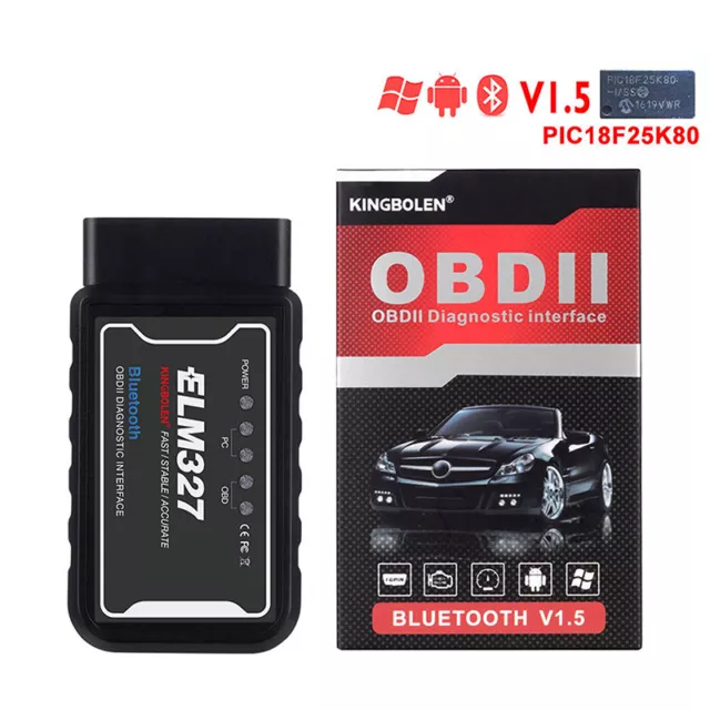 ELM327 V1.5 PIC18F25K80 ATPPS mHz für Android/IOS/PC Drehmoment-OBDII-Codeles#w#