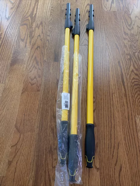 Rubbermaid 2018789 Maximizer Yellow Extendable Quick Change Handle 35-1/2" Lot 3