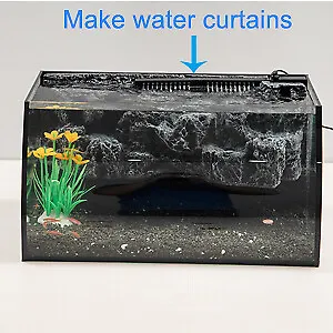 Hygger Horizon 36L LED Glass Aquarium Kit 3D Background Curved Shape Fish Tank 3