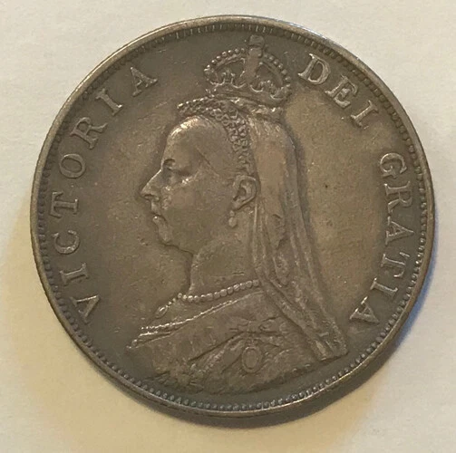 Great Britain - 1889 Silver Double Florin - Scarce Type