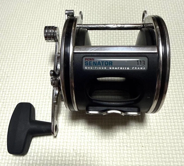 Moulinet De Pêche Penn Senator 113HL Cadre Graphite - Fabriqué Aux USA, Occasion